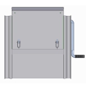 COAL DOOR ASSEMBLY 24", SHEET & POST WITH FLOW CONTROL