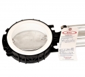 BUTTERFLY VALVE 6", BLACKMAXX, WHITE SEAL, ALLO DISC WITH 14" EXTENSION