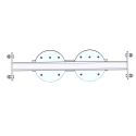 CENTER LIFT ASSEMBLY, SPRING RIDE, 21/74B, STEEL FRAME 102W