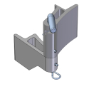 HINGE ASSEMBLY SLIDE & LOCK, SHEET & POST, SWING TO DRIVER SIDE