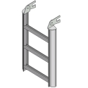 FOLDING BOTTOM LADDER, 1/2 ROUND