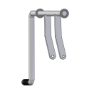 HANDLE ASSEMBLY, COAL DOOR, ST