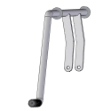 HANDLE ASSEMBLY, COAL DOOR, ST