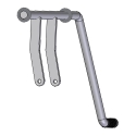 HANDLE ASSEMBLY, COAL DOOR, ST