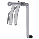 HANDLE ASSEMBLY, COAL DOOR,18, W/FLOW CONTROL