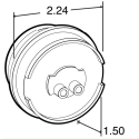 2" MARKER, MODEL 30 HIGH PROFILE LED, RED, ROUND 8 DIODE