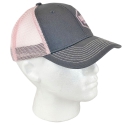 MAC TRAILER MESH HAT W/FLAG, PINK/CHARCOAL