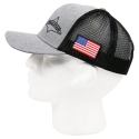 TRAILSTAR HAT HEATHER GRAY MESH W/ FLAG