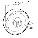 2.5" LED MODEL 10, RED CLEARANCE MARKER, 2 DIODE 12V