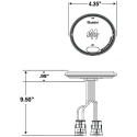 LAMP LED, MODEL 40 RED 8-DIODE STOP, TURN, TAIL & BACK UP LAMP, GROMMET MOUNT