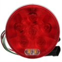 LAMP LED, MODEL 40 RED 8-DIODE STOP, TURN, TAIL & BACK UP LAMP, GROMMET MOUNT