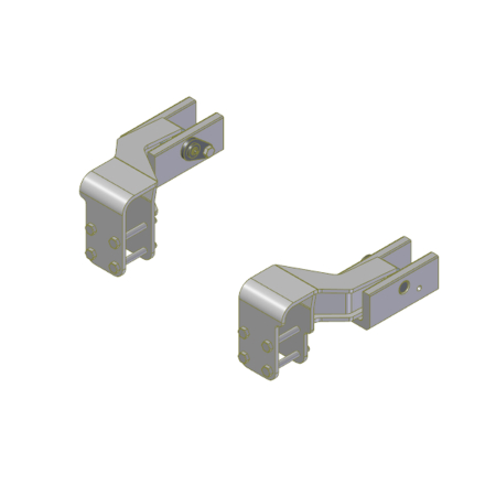 OVERSLUNG HINGE ASSEMBLY, GREASEABLE W/ SS PIN