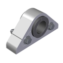 TWO PIECE BEARING BLOCK, ALUMINUM (USED WITH COAL DOOR AND HARDWARE BARS)