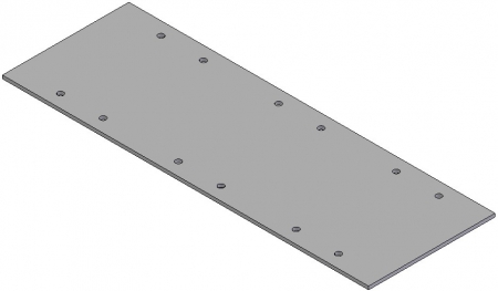 VIBRATOR PLATE, ALUMINUM 42" LONG