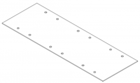 VIBRATOR PLATE, STEEL 42" LONG