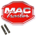 MAC LOGO FOR STEEL BODY, RED BOLT ON ASSEMBLY COMPLETE