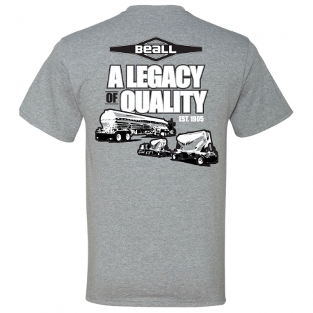 T-SHIRT BEALL LEGACY HEATHER GREY TEE 2X