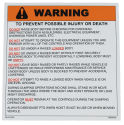 DECAL, POSSIBLE INJURY OR DEATH