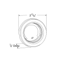 GROMMET, 2" LAMP CLOSED BACK