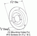 MOUNTING FLANGE 2 1/2" MODEL 10, THEFT RESIST