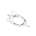 SECURITY RING, 2-1/2" SS MOUNTING RIM