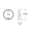 SUPER 44 LED 6 DIODE F/P/T 12V, AMBER GROMMET MOUNT