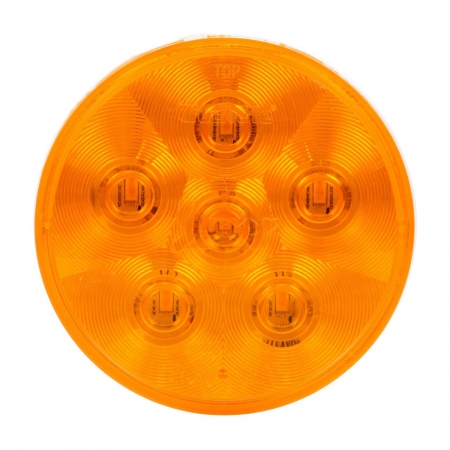 SUPER 44 LED 6 DIODE F/P/T 12V, AMBER GROMMET MOUNT