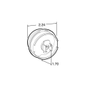 TRUCK-LITE, 8-DIODE, 2" M-30, AMBER, CLEAR, GROMMET MOUNT F&F
