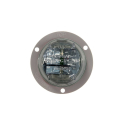 LAMP 2" PC LED PLG. CLEAR LENS, RED LIGHT FLANGE MOUNT