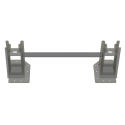 COMPLETE GALVANIZED MIDDLE HANGER ASSEMBLY, BOLT ON HI-TENSILE, FOR EQUALIZER 96" WIDE