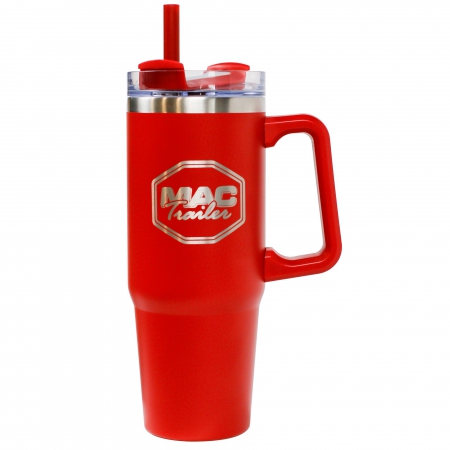 MAC TRAILER TUMBLER, RED 30OZ W/ STAINLESS & COPPER VACUUM INSULATION