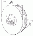 LAMP, LED 2-1/2", RED MARKER GROMMET MOUNT, CLEARANCE MARKER