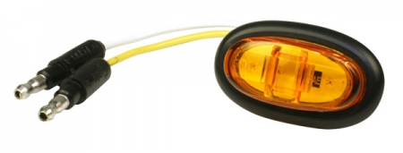 LED CLEARANCE MARKER LIGHT, AMBER OVAL WITH GROMMET