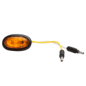 LED CLEARANCE MARKER LIGHT, AMBER OVAL WITH GROMMET