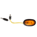 LED CLEARANCE MARKER LIGHT, AMBER OVAL WITH GROMMET