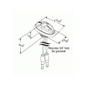 LED CLEARANCE MARKER LIGHT, AMBER OVAL WITH GROMMET