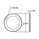 SECURITY RING FOR MODEL 10, 2-1/2" MOUNTS, USED IN ROUND SHAPE LIGHTS, SILVER STAINLESS STEEL