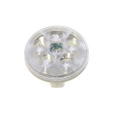LAMP 4", 6 DIODE M-44 RED LED, CLEAR LENS, STOP/TURN/TAIL