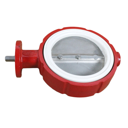 BUTTERFLY VALVE 6" CI BODY, STAINLESS STEEL DISC, STAINLESS STEEL STEM, WHITE SEAT