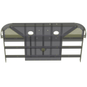 COUPLER ASSEMBLY,  96" WIDE 3/8" LOW PROFILE W/ 36" KINGPIN, BLACK FOR MOVING FLOOR/TIPPER