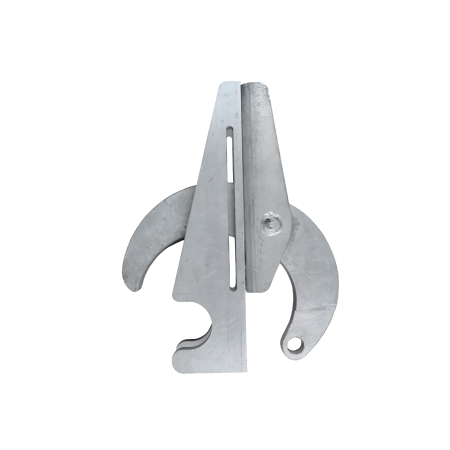 OVERSLUNG HOOK & LATCH ASSEMBLY, TWO PIECE STEEL AND ALUMINUM, SQ & STEEL DUMPS