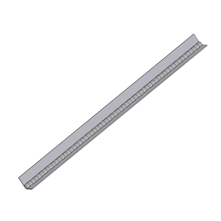 HINGE,3/8" ALUM CONTINOUS 30", 3" OPEN WIDTH, ALUMINUM PIN