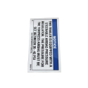 DECAL, "TORPRESS BAG REGULATOR" FOR HENDRICKSON CONNEX & OLD IMT, 30-45 PSI