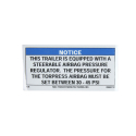 DECAL, "TORPRESS BAG REGULATOR" FOR HENDRICKSON CONNEX & OLD IMT, 30-45 PSI