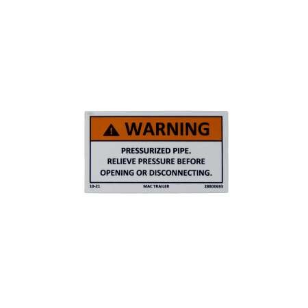 DECAL "TANK PRESSURE WARNING"
