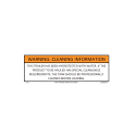 DECAL "TANK CLEANLINESS INSTRUCTIONS"