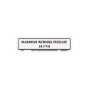 DECAL "TANK MAX WORKING PRESSURE'