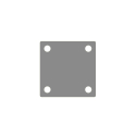 FLANGE,  3" CHECK VALVE SQUARE 4 BOLT BLIND