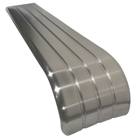 FENDER, SINGLE RADIUS 130", ALUMINUM 18H X 25W, 20 DEG. RADIUS W/ RIBS, FRONT FENDER DRY BULK TANK