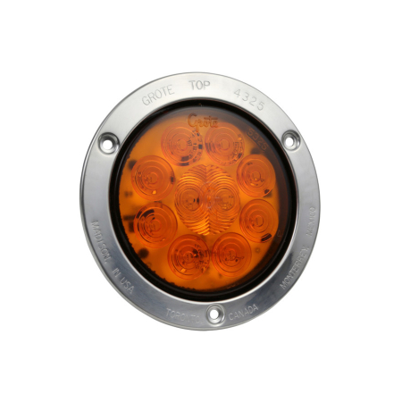 LAMP, LED 4" AMBER S/T/T SS FLANGE